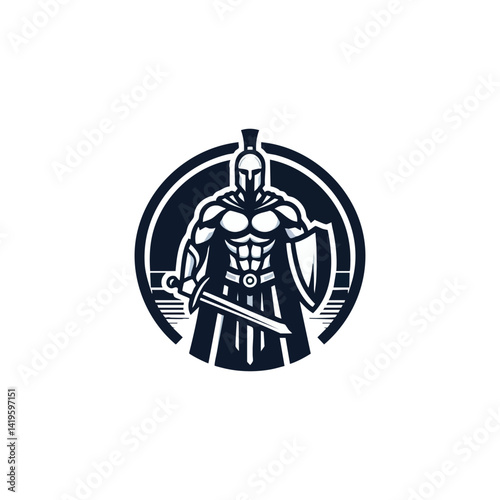 simple spartan logo vector illustration