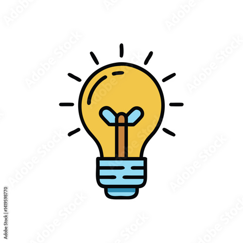 lightbulb idea support on white background