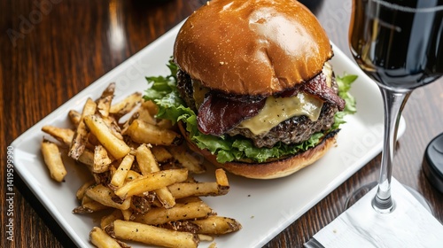 Wallpaper Mural Gourmet Burger and Fries Meal Torontodigital.ca