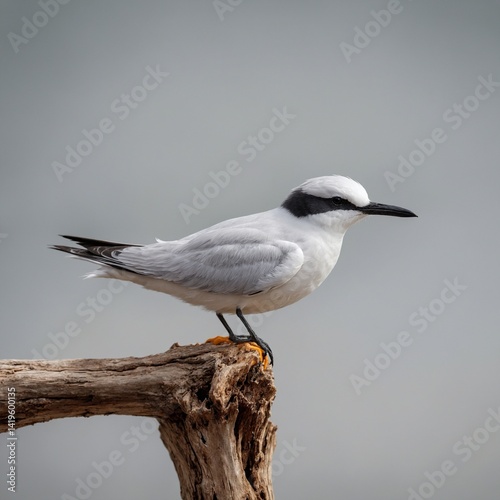 Fairy Tern bird on piece of wood