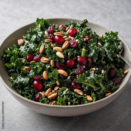 A fresh and healthy red salad dish features green beans, black pepper, and black olives as vegetables