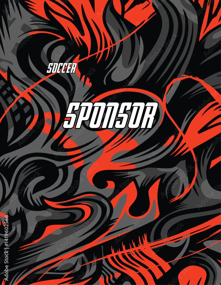 Fototapeta premium Grunge Abstract Geometric Vector Pattern for Sports Jersey Sublimation