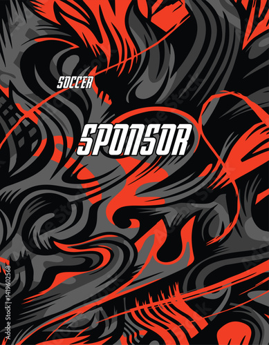 Grunge Abstract Geometric Vector Pattern for Sports Jersey Sublimation