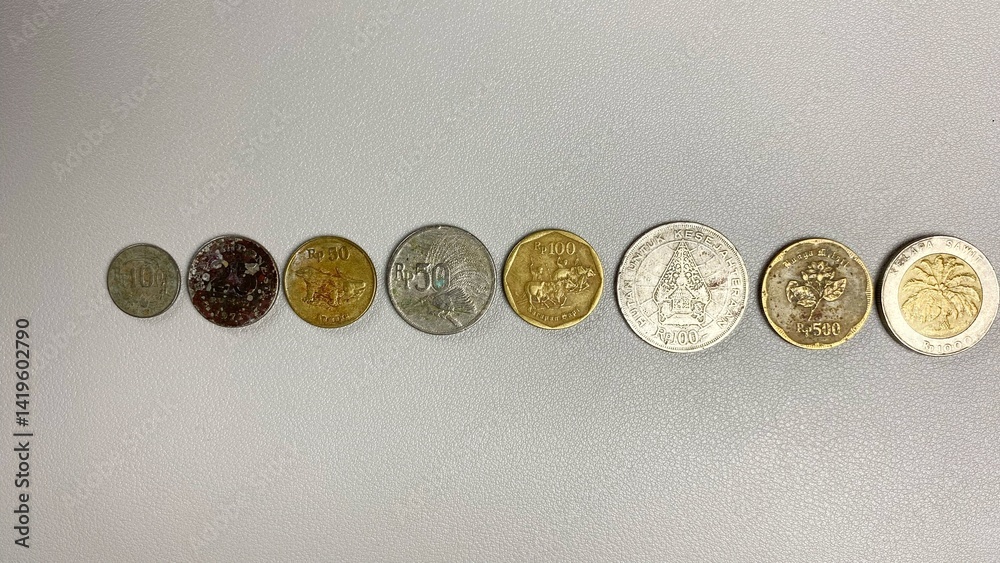 collection of ancient Indonesian coins