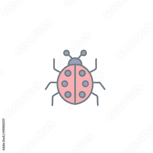 ladybug on white background