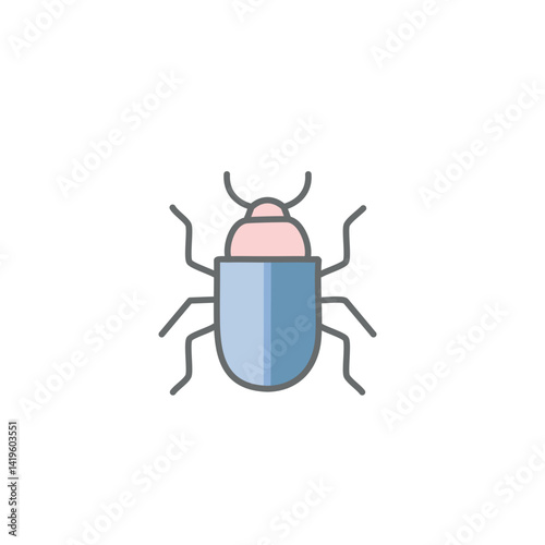 vector illustration of a beetle