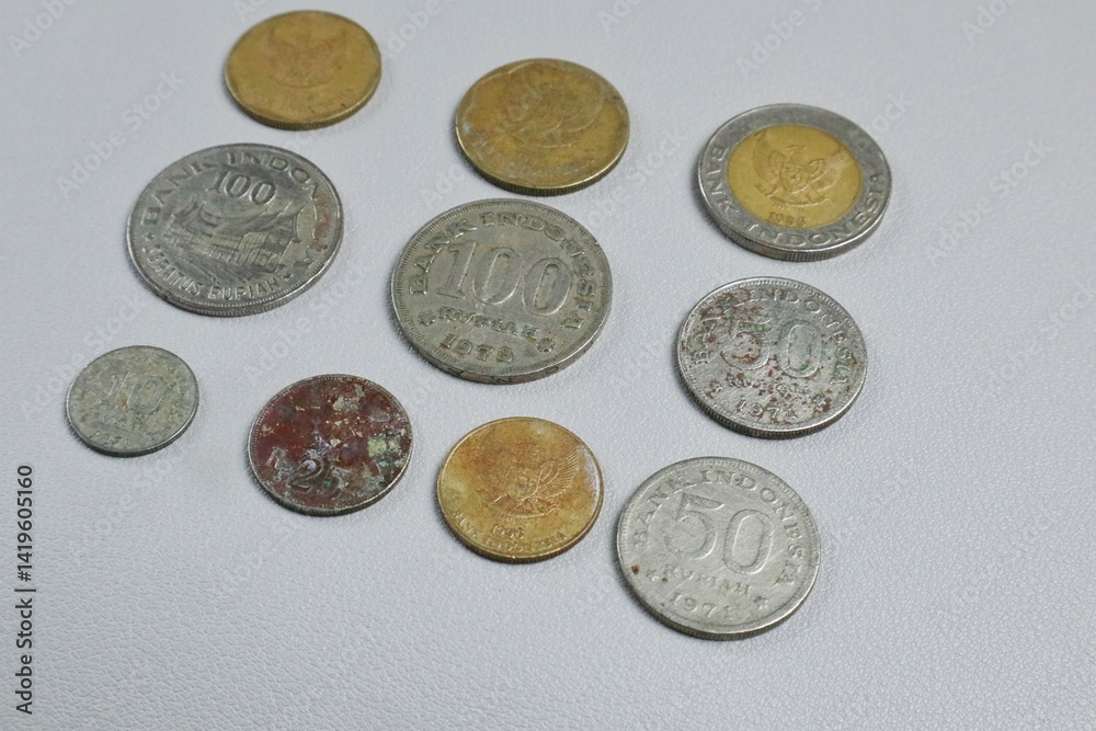 collection of ancient Indonesian coins