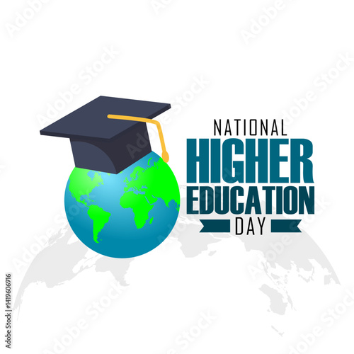 Vector graphic of National Higher Education Day for National Higher Education Day celebration.