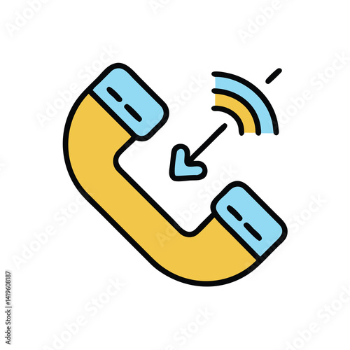 phone receiver on white background
