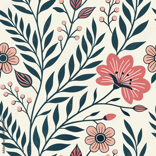 Wallpaper Mural Floral Seamless Vector Torontodigital.ca