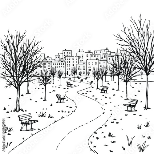 winter landscape with trees