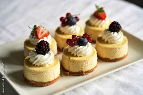 Wallpaper Mural four small individual cheesecake desserts Torontodigital.ca