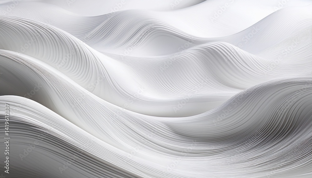 Obraz premium Abstract subtle white waves background