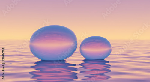 Holo abstract 3D shapes