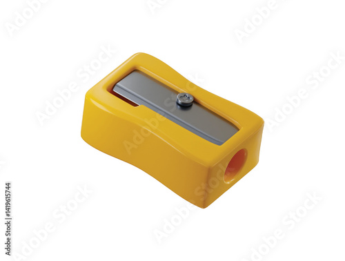 Pencil sharpener icon 3d render concept of Education and school materials vector illustration