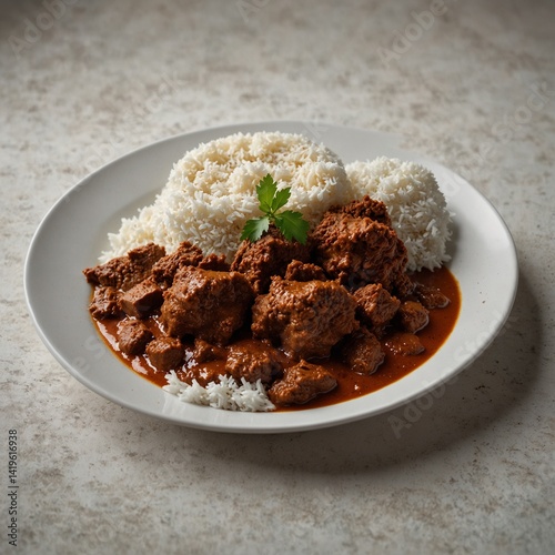 This delicious dish presents a tasty meal of rice pudding with chocolate alongside a bowl of white rice and chocolate ice cream