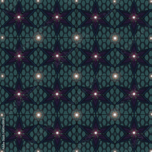 star grid geometric pattern