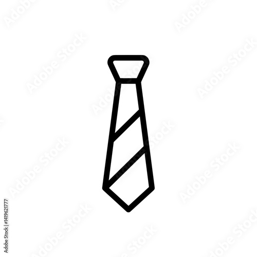 Tie Icon Graphic in Simple Style Representing Voting and Democracy  