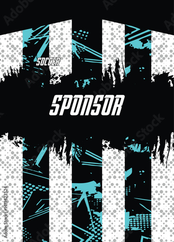 Grunge Abstract Geometric Vector Pattern for Sports Jersey Sublimation