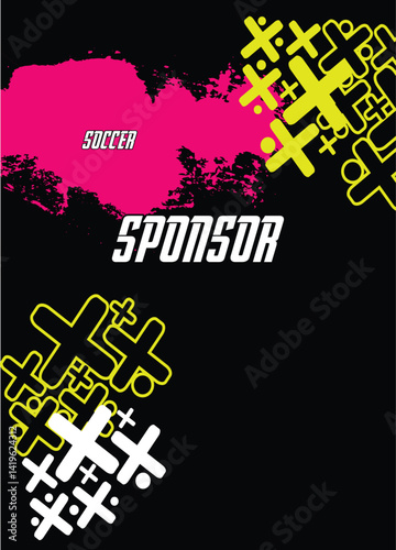 Grunge Abstract Geometric Vector Pattern for Sports Jersey Sublimation