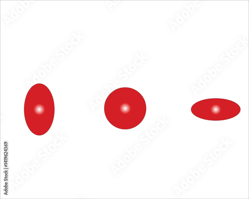 Red clown nose on white background