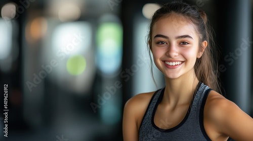 Fitness Teen Girl Smiling Portrait Free Download Fitness Teen Girl Smiling Portrait - GFXLoad