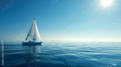 Boat Floating Under Sunny Sky