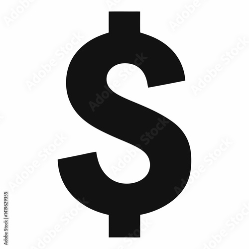 American dollar currency or dollar symbol flat icon for apps and websites