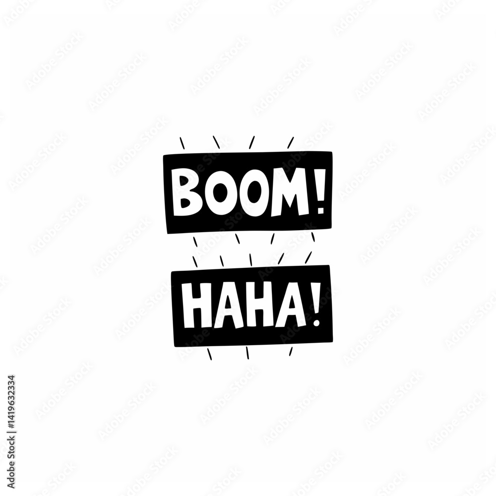 Obraz premium Boom! Vector comic speech bubble effect.