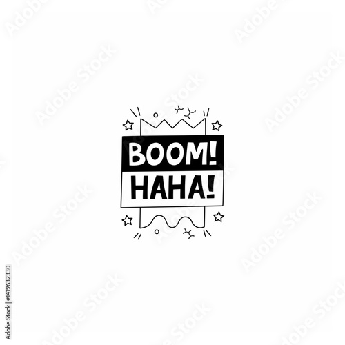 Boom! Vector comic speech bubble effect.