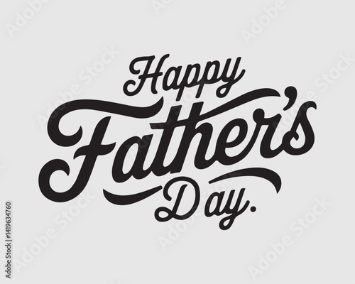 
Happy Father's Day typography design, Father's Day celebration calligraphy, Happy Father's Day greeting text, Father's Day festive typography lettering.
