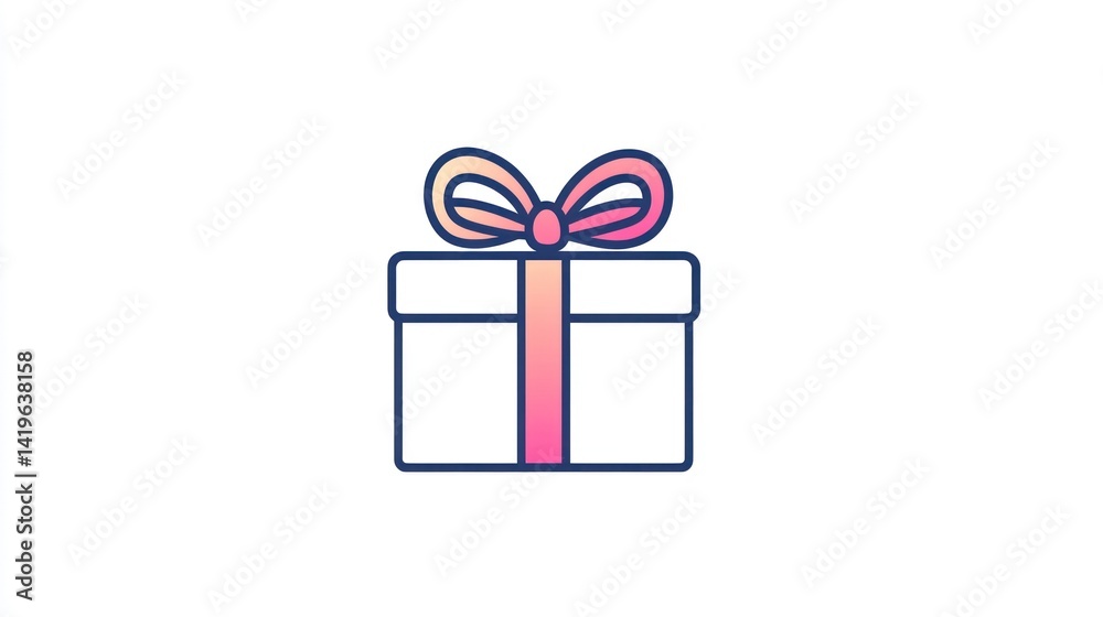 Fototapeta premium Gift icon on white background (2)