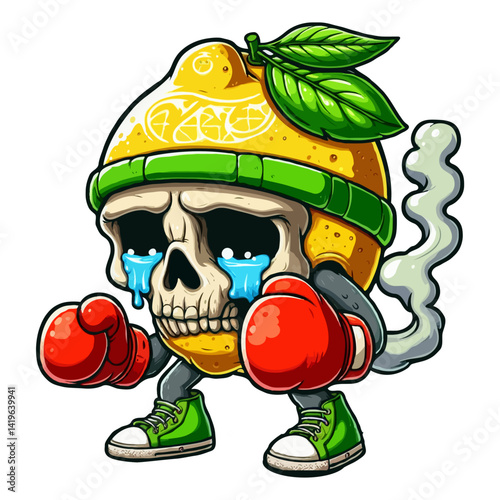 Crying Skull Lemon Boxer