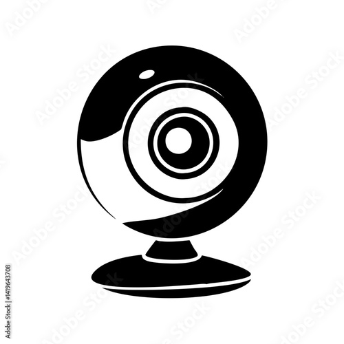 webcam icon, webcam silhouette vector illustration-simple silhouette illustration of webcam, perfect for webcam logos and icons