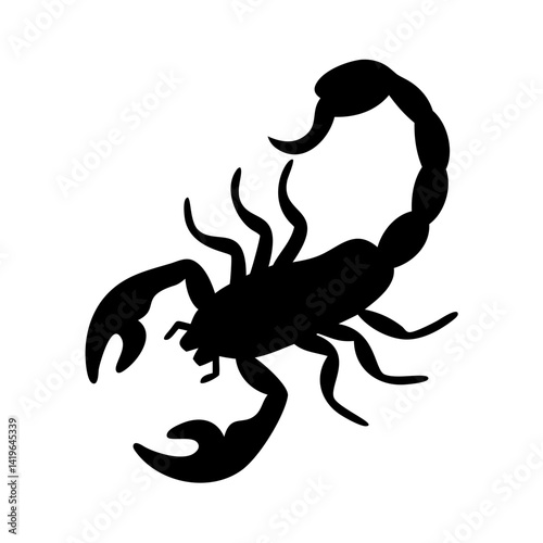 scorpion icon, scorpion silhouette vector illustration-simple silhouette illustration of scorpion, perfect for scorpion logos and icons