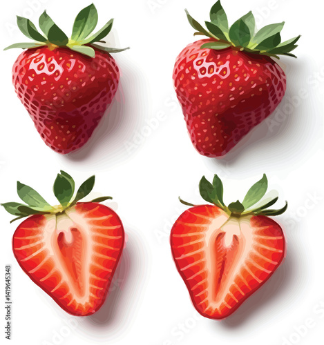 Fresh strawberries ripe fruit delicious berry summer food healthy eating red strawberry sweet treat