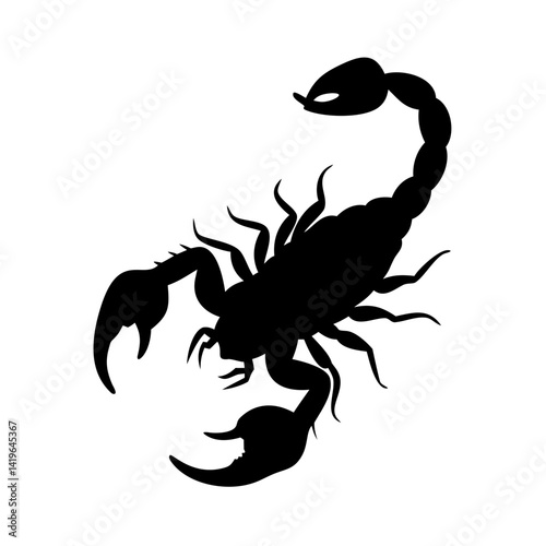 scorpion icon, scorpion silhouette vector illustration-simple silhouette illustration of scorpion, perfect for scorpion logos and icons