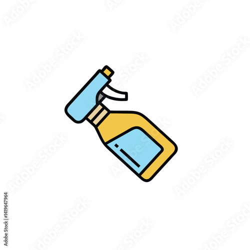 spray bottle angled on white background