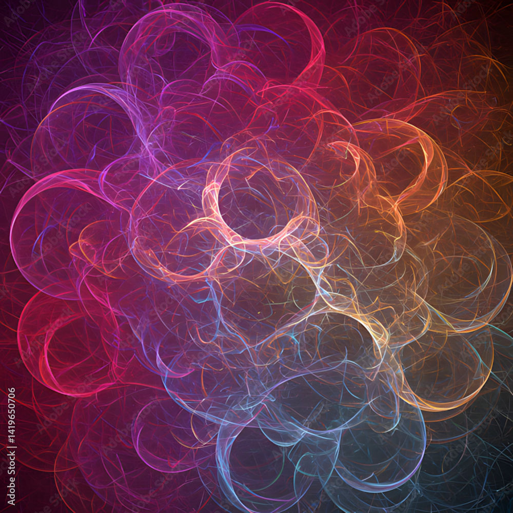 Obraz premium abstract background with colorful circles;Inner Radiance: An Abstract Exploration of Light and Form