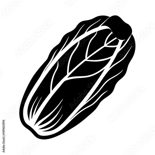 napa cabbage icon, napa cabbage silhouette vector illustration-simple silhouette illustration of napa cabbage, perfect for napa cabbage logos and icons