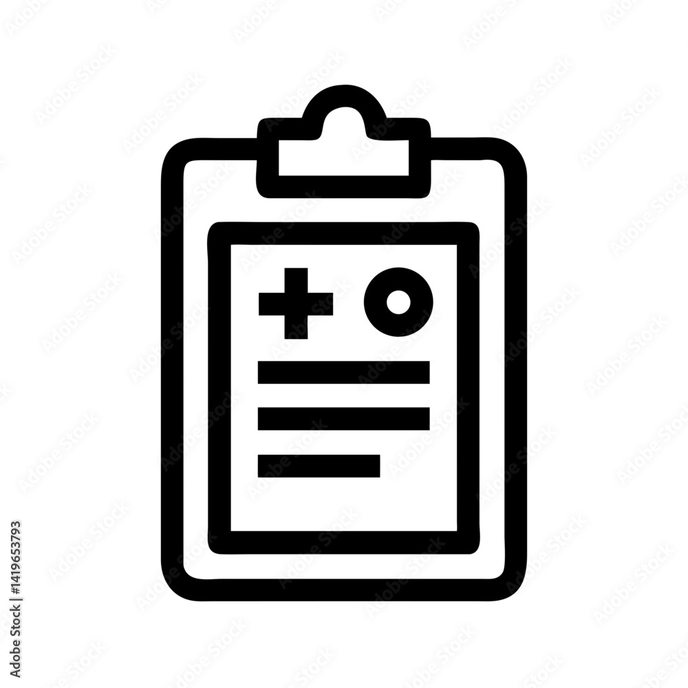 Medical clipboard health record diagnosis report patient information healthcare document form icon Medical clipboard health record diagnosis report patient information healthcare document form icon