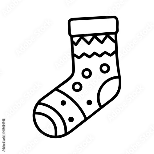 Download christmas stocking vector icon illustration festive holiday season design element clip art free image