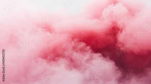 Pink and red tinted smoke clouds fill the sky.