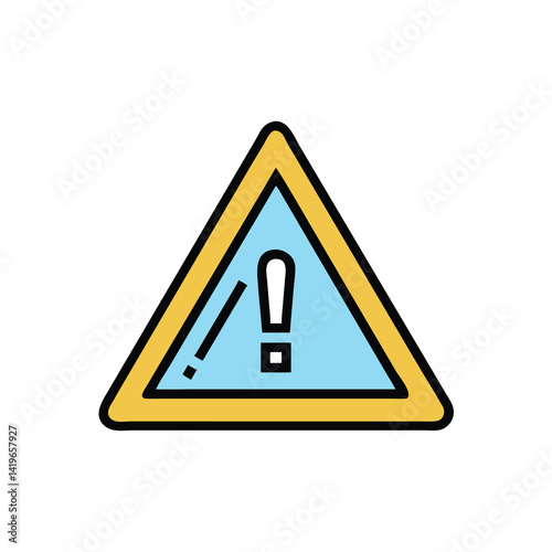 triangle warning sign exclamation on white background