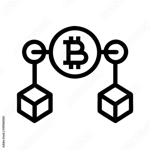 Bitcoin blockchain cryptocurrency network technology digital currency finance decentralized system icon