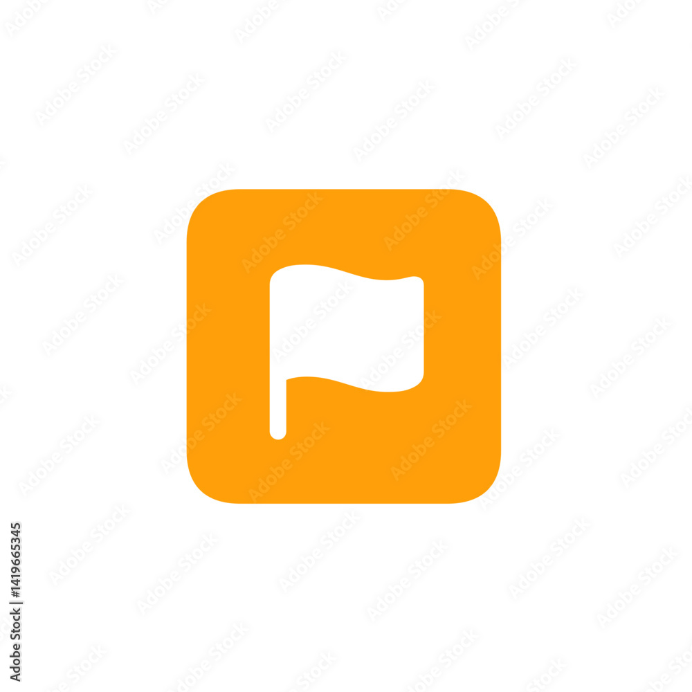 Flag Square Filled Icon Flag Square Filled Icon