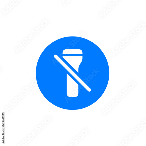 Flashlight Slash Circle Filled Icon