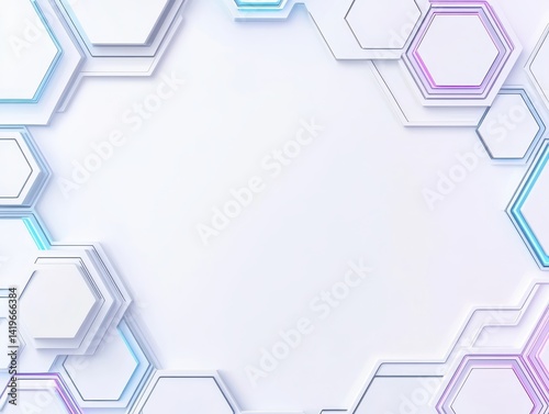 Abstract hexagonal frame
