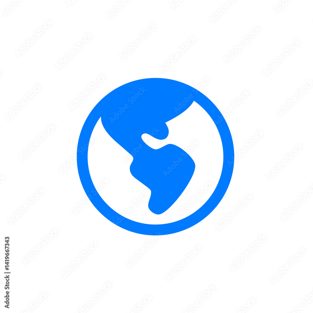 Filled Americas Globe Icon Filled Americas Globe Icon
