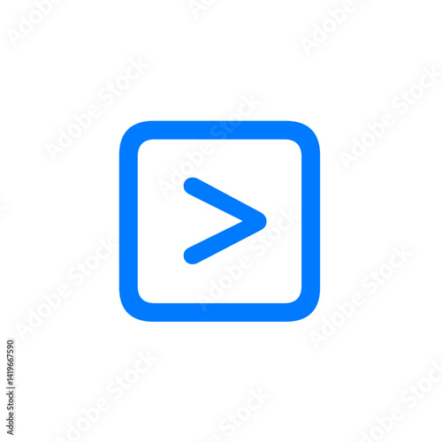 Greater Than Square Icon